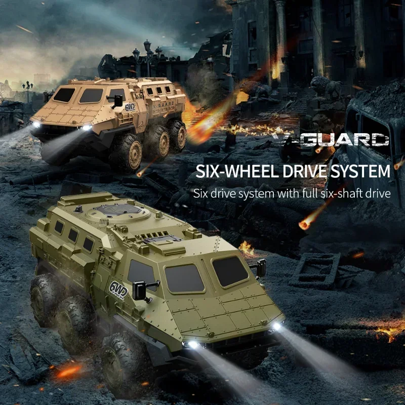 9510E 1:16 6WD 六輪装甲 RC カーおもちゃのトラック 2.4GHz rc カー大人のためのおもちゃ男の子のための電気自動車子供のための武装戦車