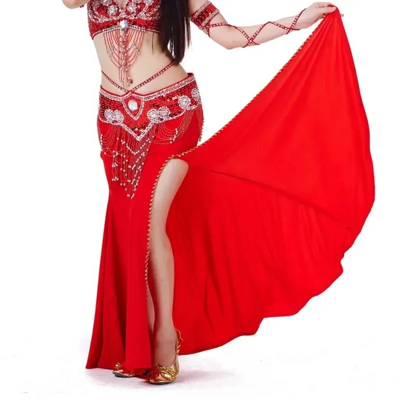 กระโปรงเต้นระบำหน้าท้องแบบแยกชิ้นเดี่ยว คุณภาพสูง กระโปรงเต้นระบำหน้าท้องแบบสวิง