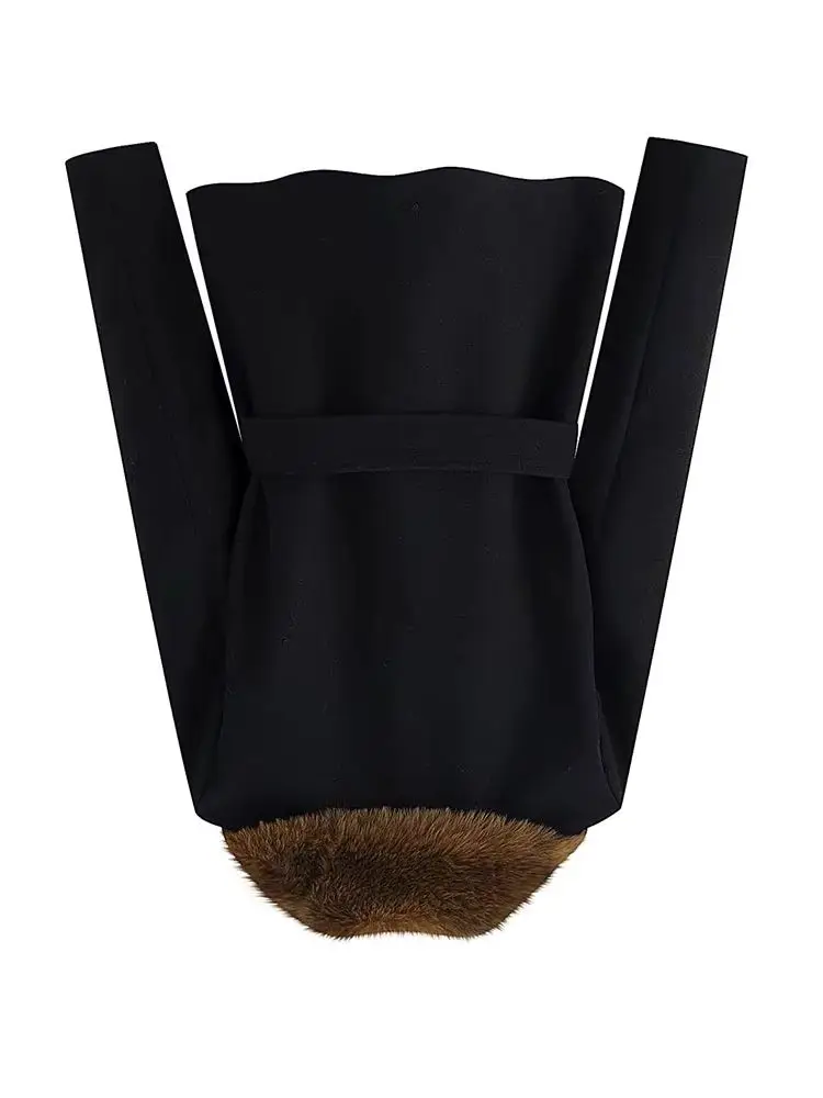 

HH женское зимнее элегантное тонкое элегантное пальто с отложным воротником, черное пальто с карманами и поясом, женские модные пальто с длинными рукавами