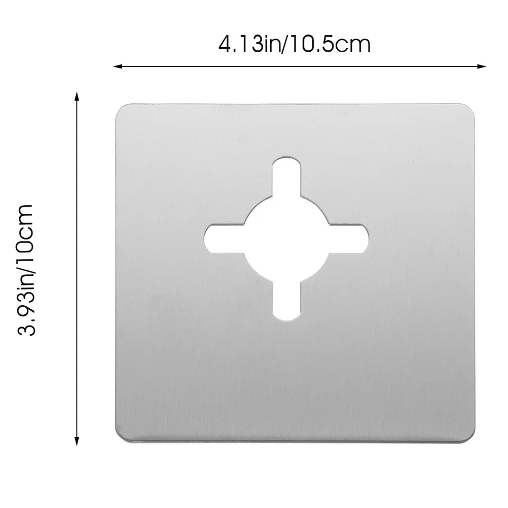 4 قطعة لوحات تعزيز قفل الباب الفولاذ المقاوم للصدأ ديدبولت غطاء لوحات سهلة التركيب الباب الأمامي إصلاح ديدبولت غطاء #2