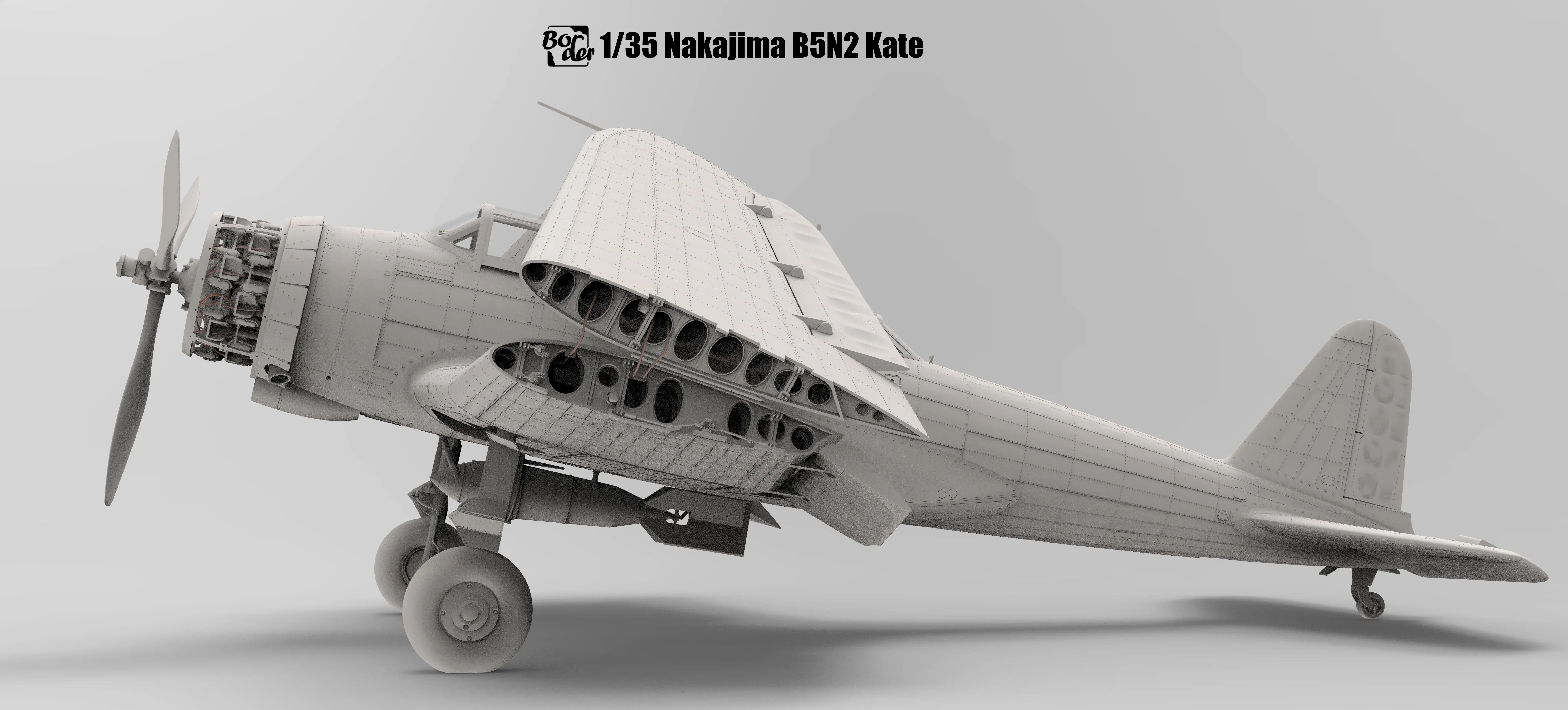 BORDER BF-005 1/35 Nakajima B5N2 Type 97 Carrier Attack Bomber(Kate) w/Full Interior Model Kit