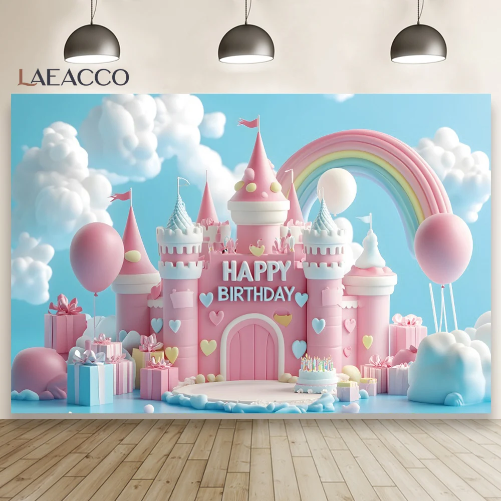 Laeacco الوليد الطفل عيد ميلاد صورة التصوير خلفية فتاة صبي بالونات الزهور داخلي غرفة صور خلفية فوتوستوديو