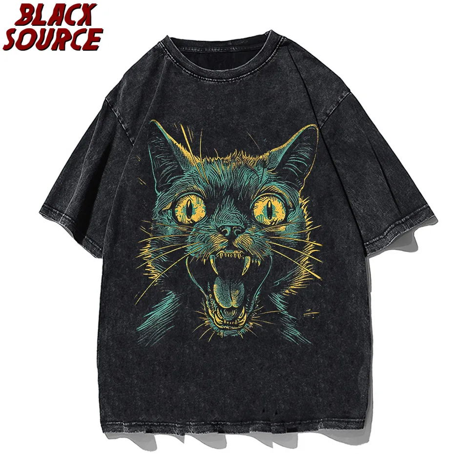 Cat Vampire Men's T Shirts Cat The Return Of Vampurr Funny Tees Short Sleeve Round  P0812