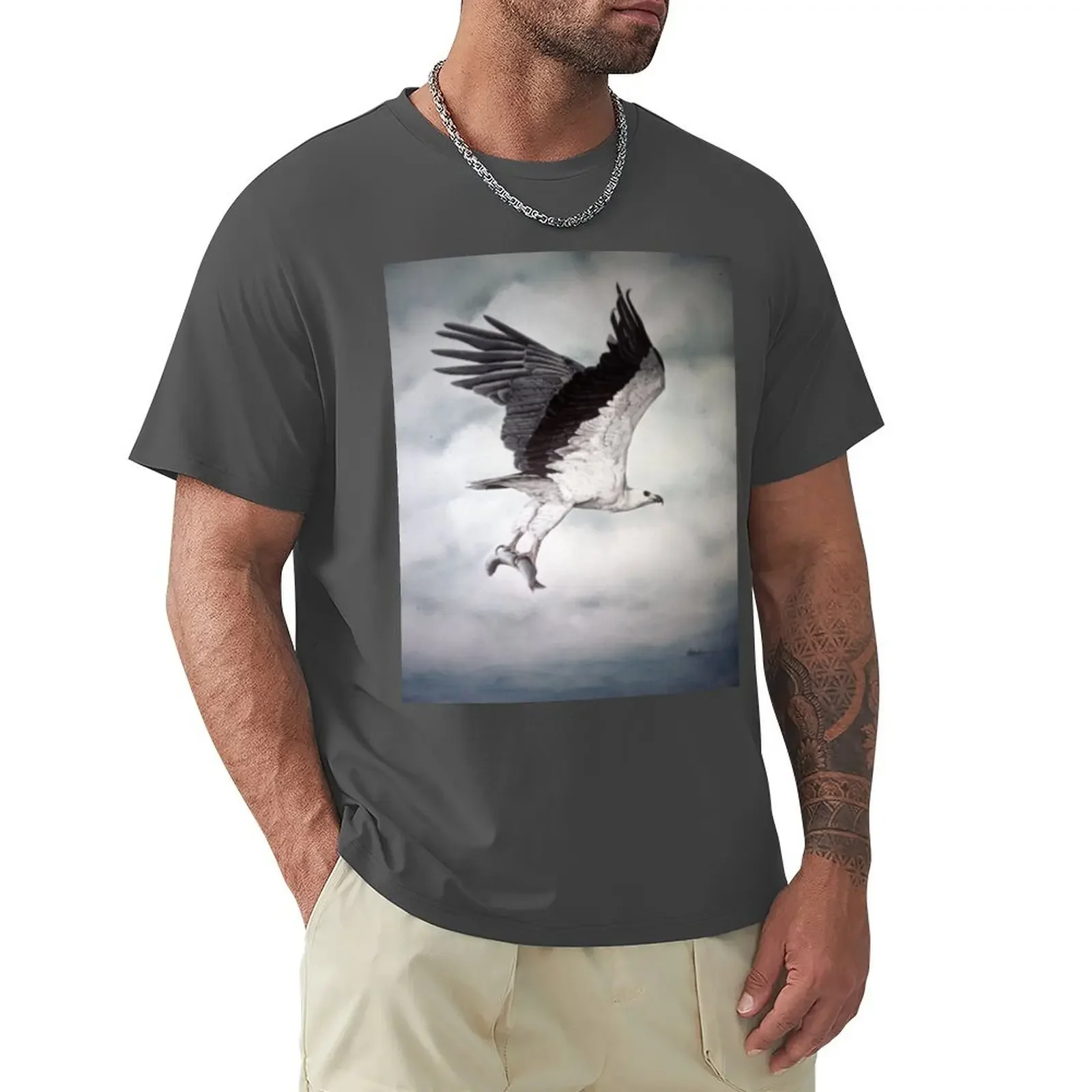 White-bellied Sea-Eagle (Haliaeetus leucogaster) 2 T-Shirt vintage t shirts summer clothes cotton graphic tees men workout shirt