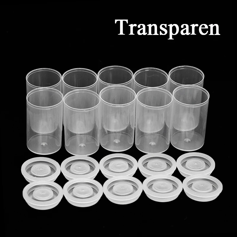 10Pcs Multifunction Empty Bottle with Lid 35mm Film Cans Refillable Container Watercolor Paint Pigment Box Palette DIY Craft