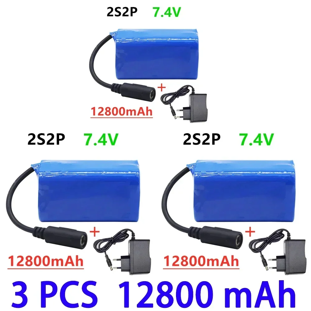 Upgrade 7.4 V 12800mah Lipo Battery for T188 2011-5 T888 V007 H18 C18 Remote Control Fishing Bait Boats Spare Parts