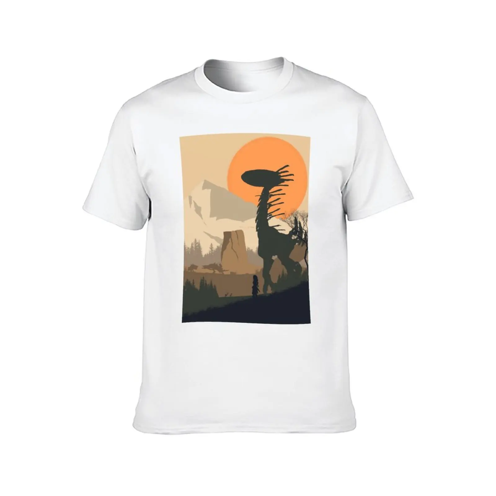 Horizon Zero Dawn - Minimalist Travel Style - Video Game Art T-Shirt t shirts for man cotton cotton t shirts man 100% T-Shirt