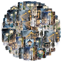 15pcs Rainy Alley Sticker Pack for Laptops, Phone Cases, Suitcases, Scrapbooks, Stationery, Decorative Adhesive Decals