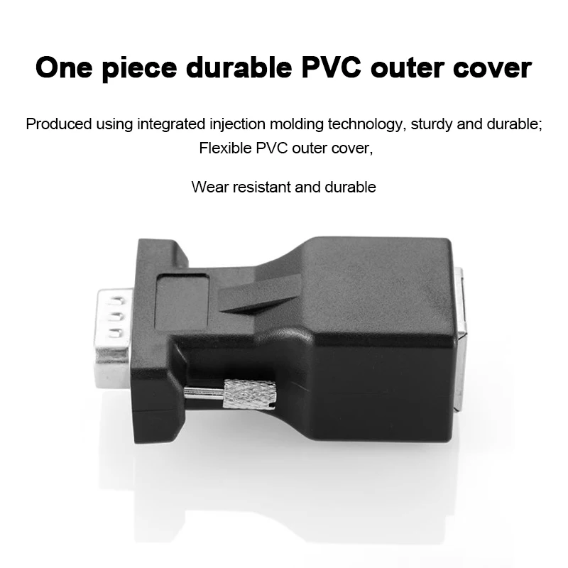 Adapter 2 SZT. DB9 RS232 męski/żeński na RJ45 żeński, konwerter portu COM na port Ethernet LAN