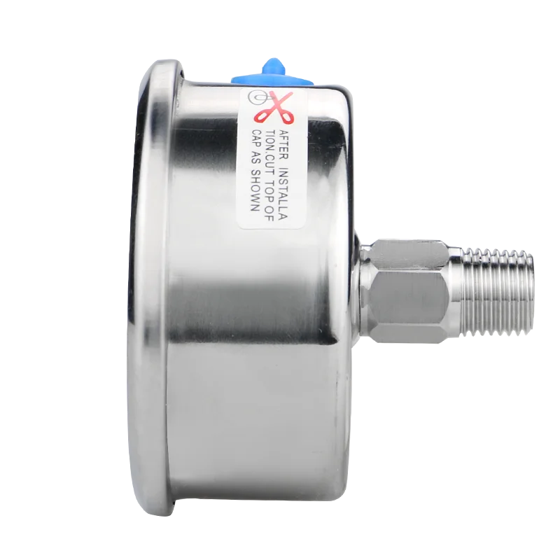 MAIRUIKESI 40mm coffee stainless steel pressure gauges back connection -1-0-400bar water gas air oil hrydrualic manemoter