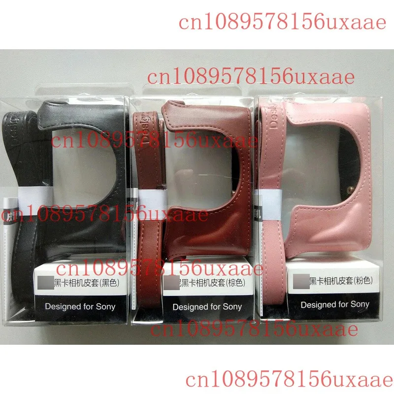 Capa de couro PU para câmera Sony RX100 Mark II III IV V M2 M3 M4 M5A M6 M7
