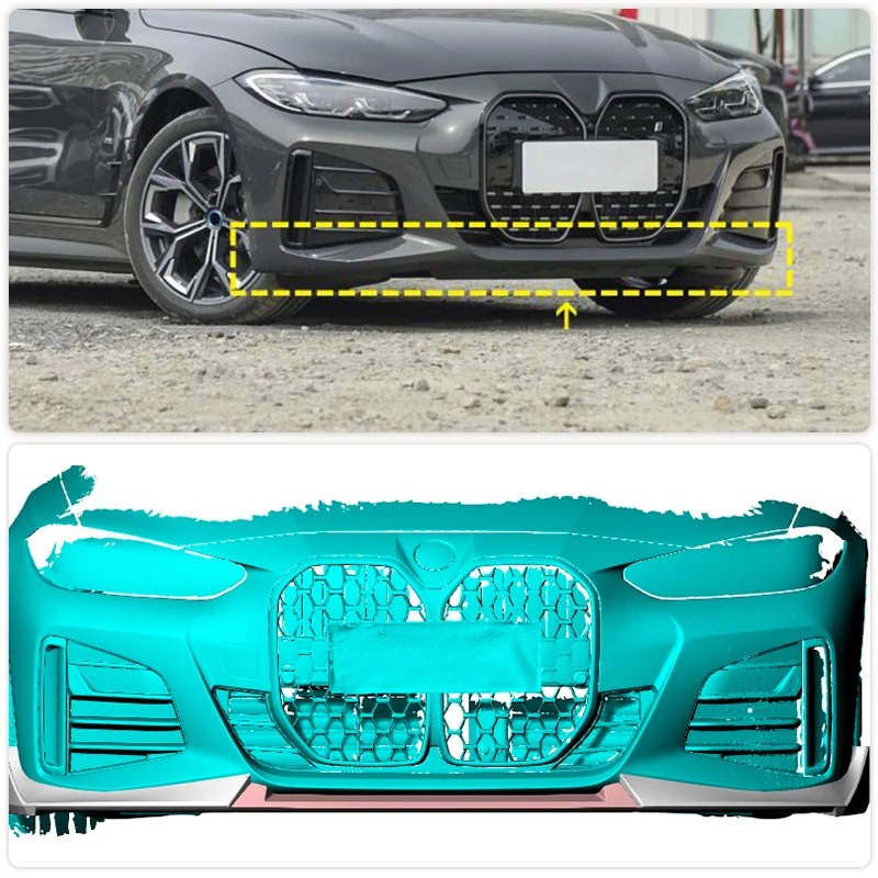 Car Front Bumper Lip Spoiler for BMW 4 Series G26 I4 440i M Sport 4-Door 2021 2022 Front Lip Chin Apron Body Kits Carbon Fiber