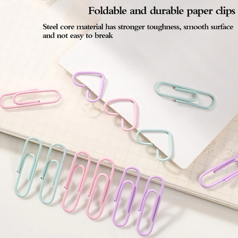 Color paper clips effective office stationery clip bookmark office accessories