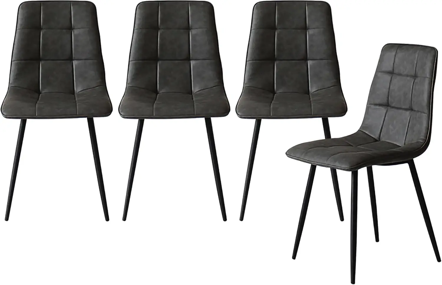 Dining Chairs, Set of 4 Kitchen Chairs, PU Leather Reading Seating, Chic Nursing Seats, Home Furniture for Dining Room