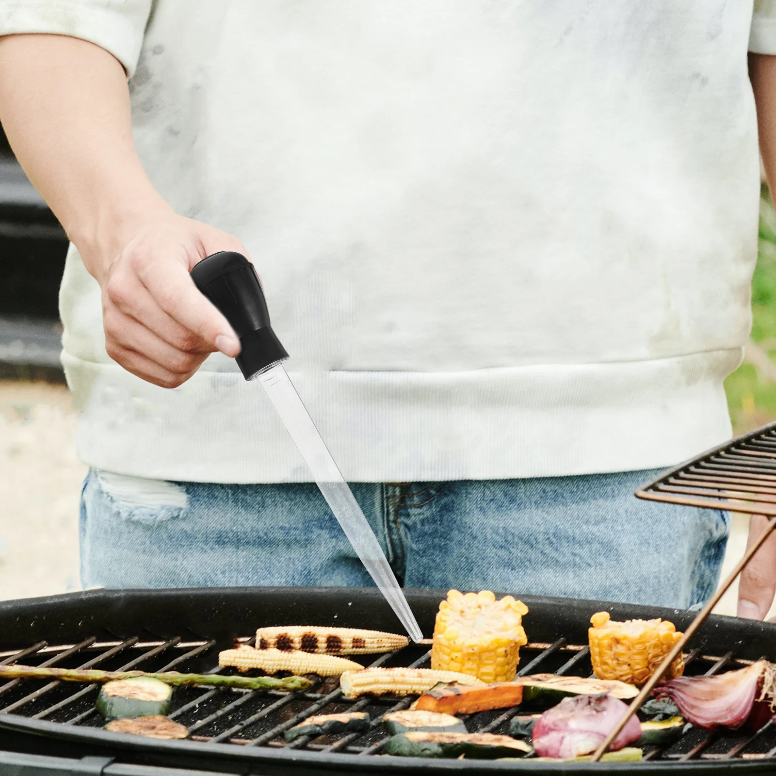 

Barbecue Injection Tool BBQ Greaser Butter Injector for Turkeys Black Heavy Duty Baster