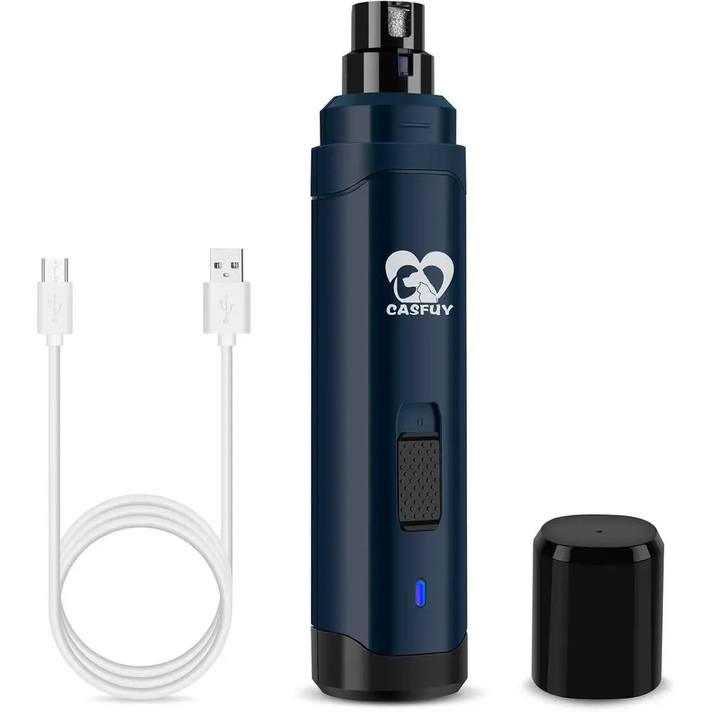 

2-Speed Electric Rechargeable Dog Nail Grinder for Pet Grooming - Suitable for Small, Medium, Large Dogs and Cats (Blue)
