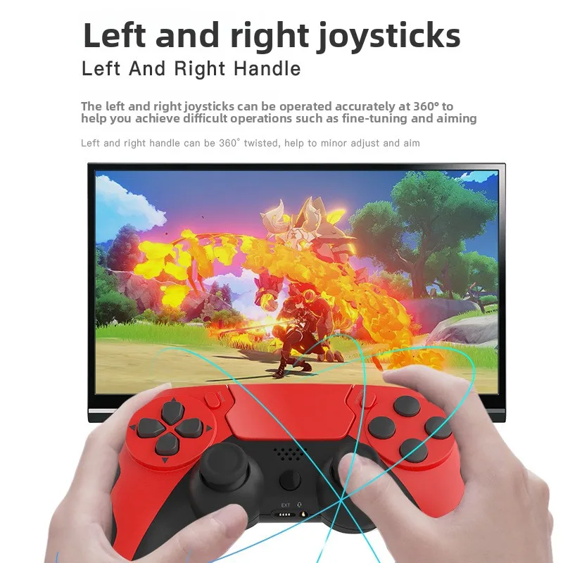 Wireless Bluetooth Handle Six-axis Gyroscope Somatosensory P4 Handle Computer Steam Gamepad