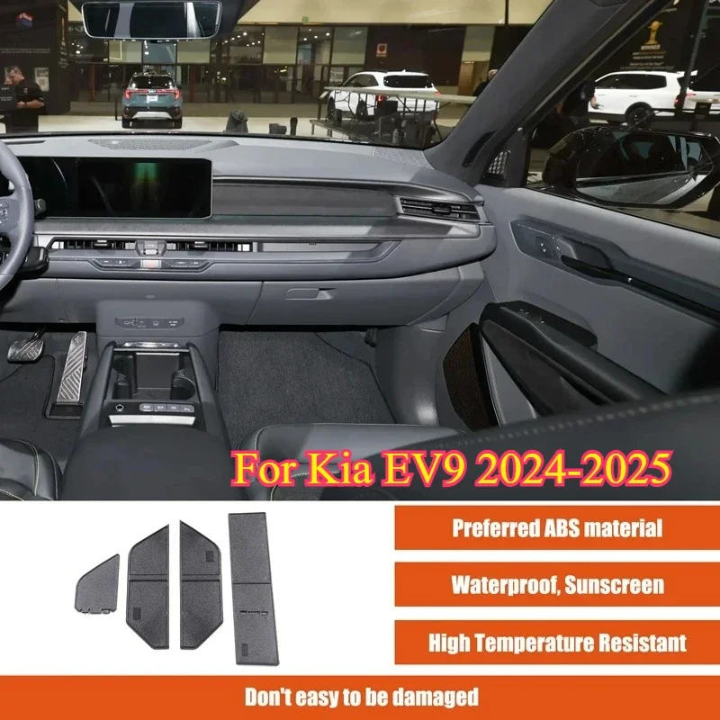 For 2024-2025 Kia EV9 ABS Black Car Automotive Passenger Glove Box Partition Automotive Modification Accessories 3