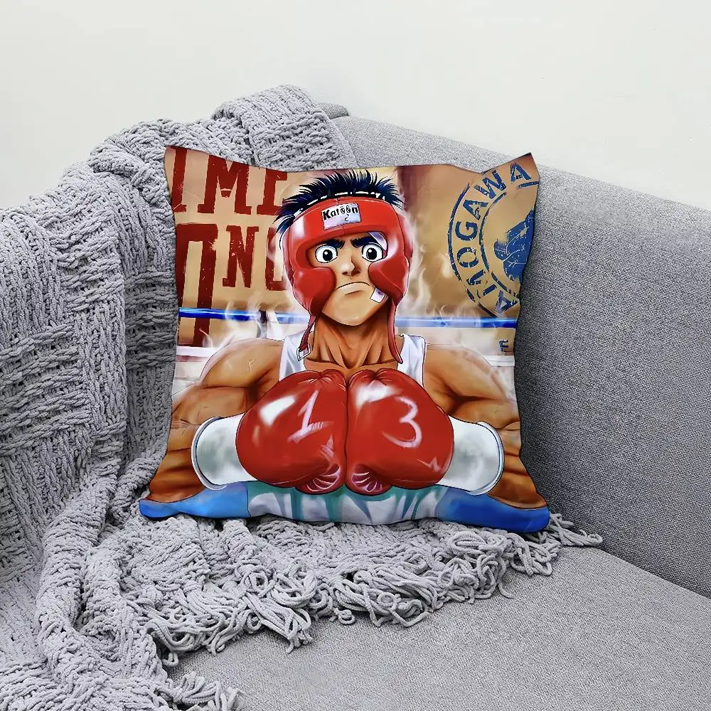 

Anime H-Hajime No Ippo 30x30cm 45x45cm Pillow Case Decor Protective Covers Comfortable Soft For Sofa Living Room Home Office