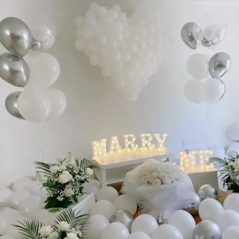 Silver White Bride To Be Foil Balloons Bridal Bachelor Party Bridal Shower Balloon Set Valentines Wedding Decorations Supplies