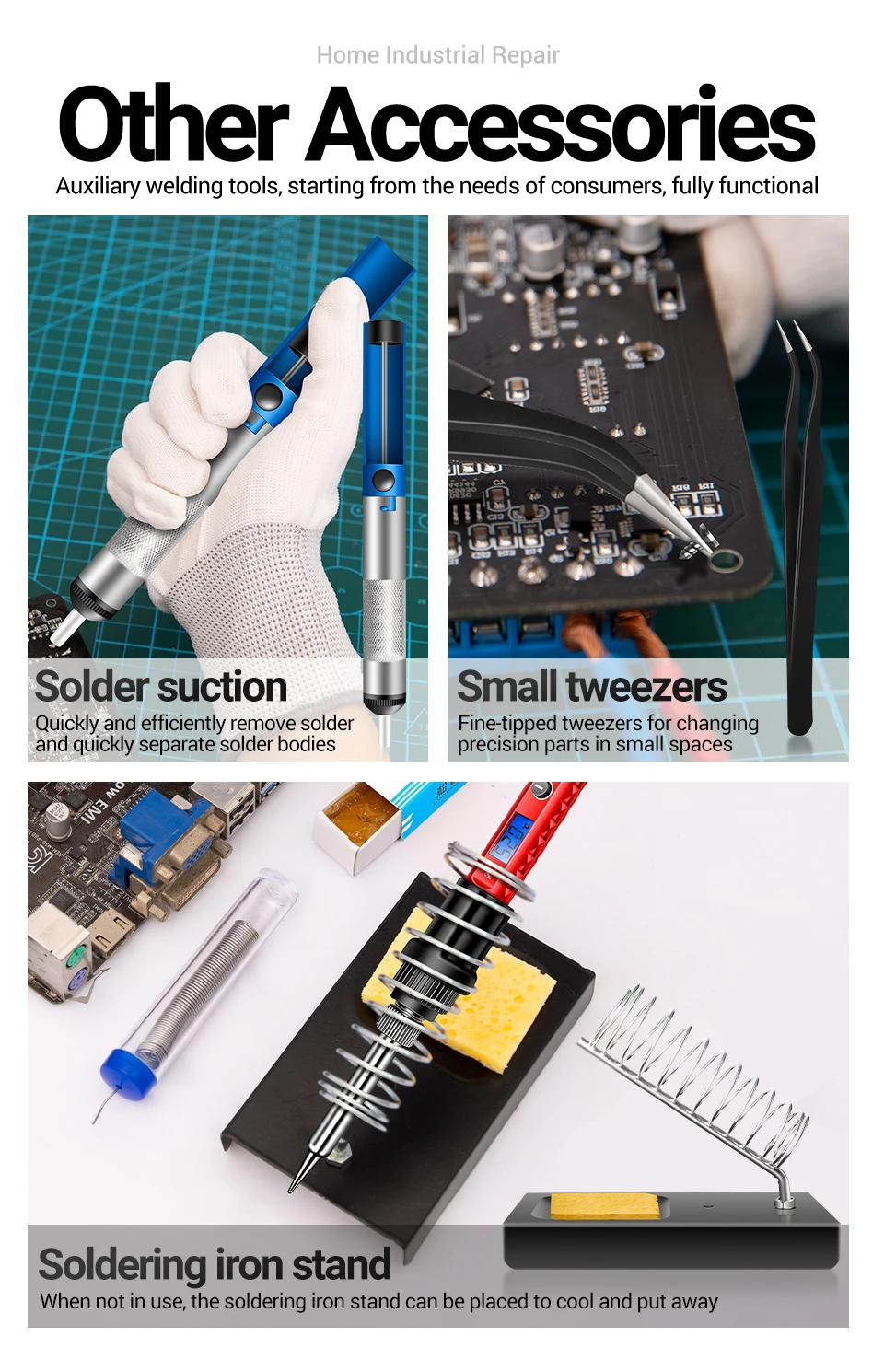 ANENG 60W Professionelle Elektrische Lötkolben Einstellbare Temperatur SL106 EU/220V US/110V Schweißen Reparatur + M113 Multimeter Zu – Detail 16
