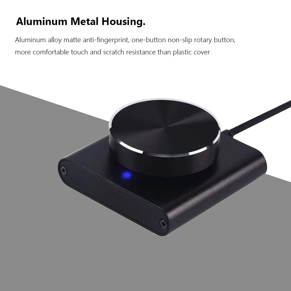 

Ручка регулировки громкости USB Металлическая ручка регулировки громкости с ручкой регулировки громкости Play/Pause/Back/Forward с USB-кабелем для Windows/A