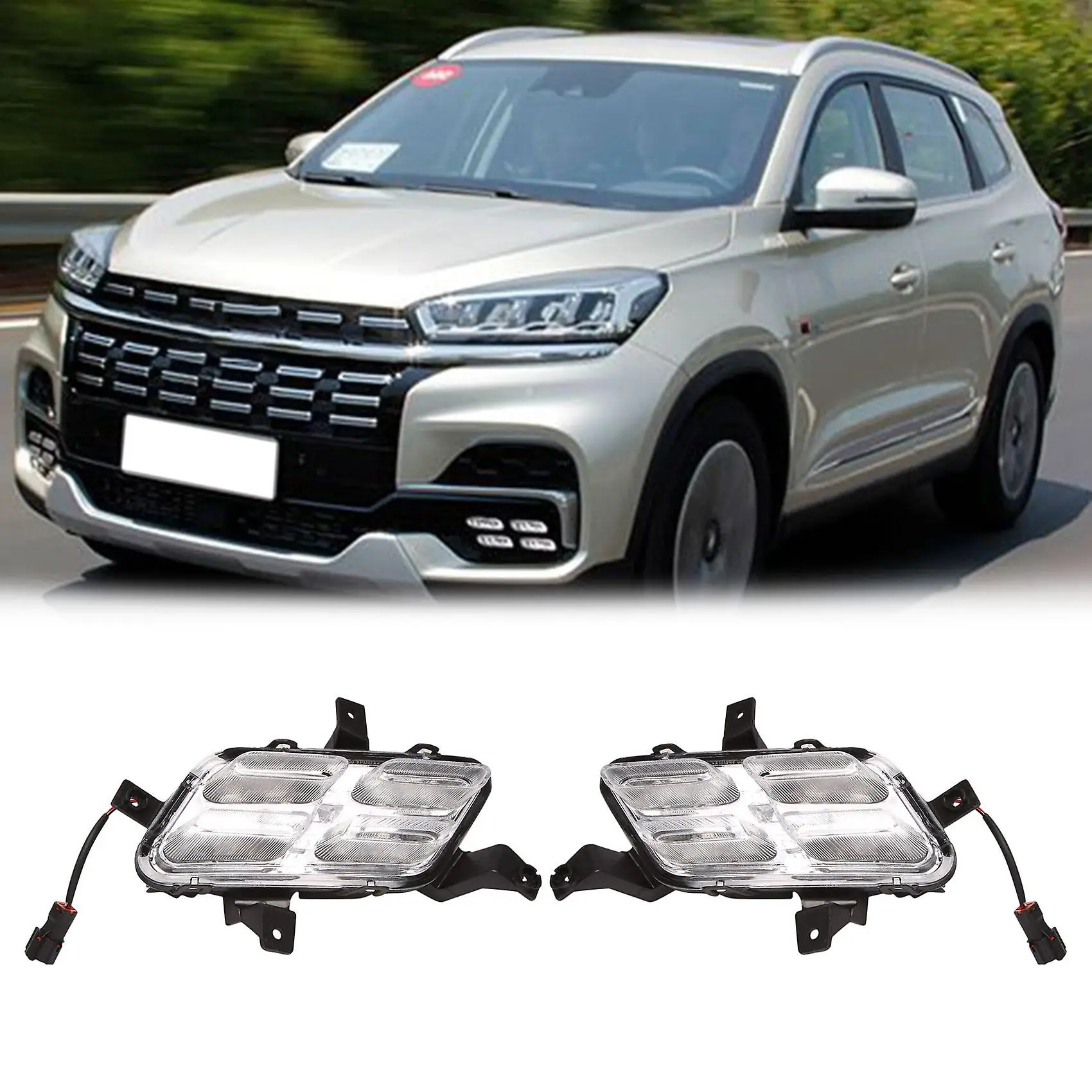 

Car Left Led Drl Fog Light For Chery Tiggo 8 2018-2019 Driving Lamp