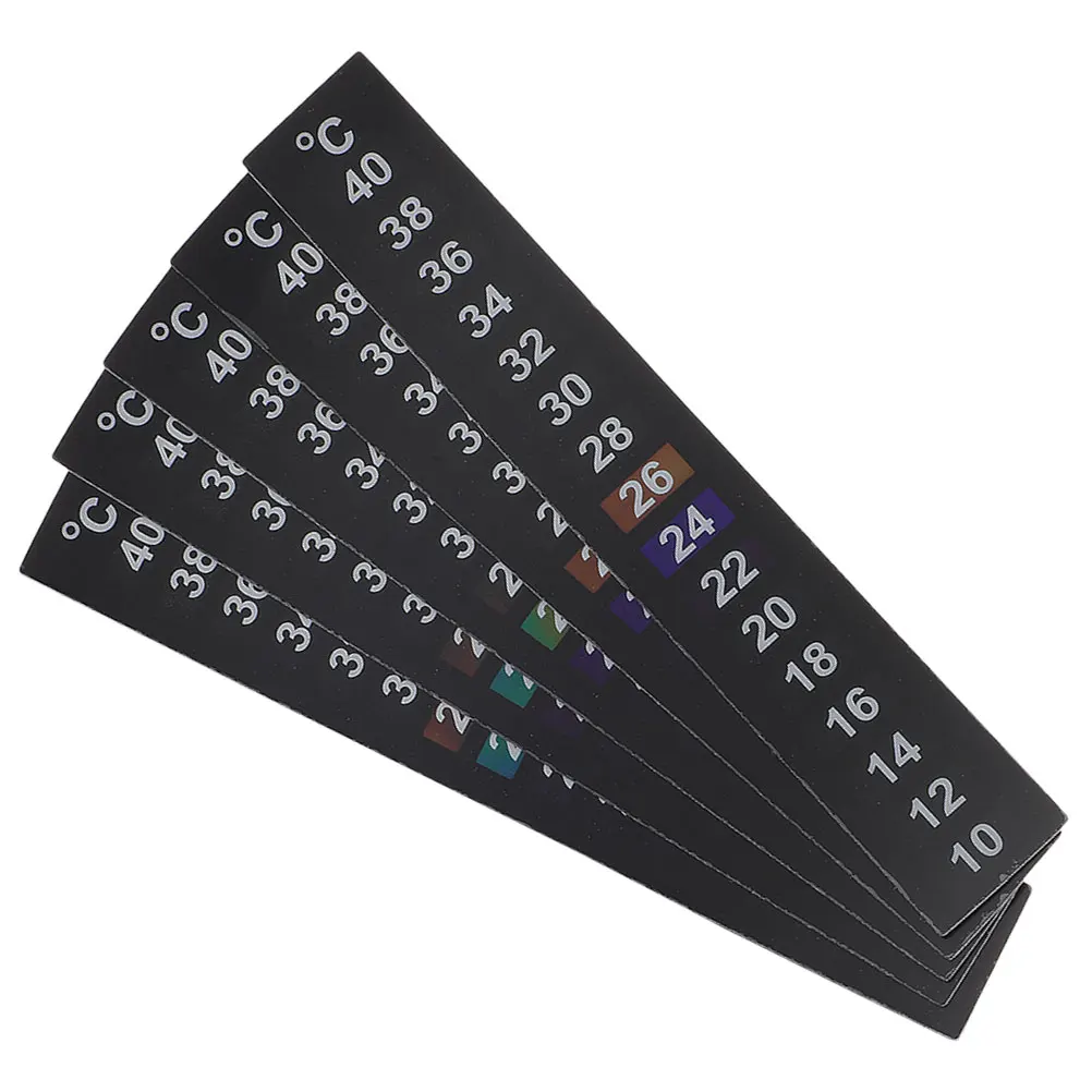 

5Pcs Aquarium Thermometer Sticker Self-Adhesive 10-40 Celsius Stick on Fish Tank Thermometer Strip Digital Temperature Strip