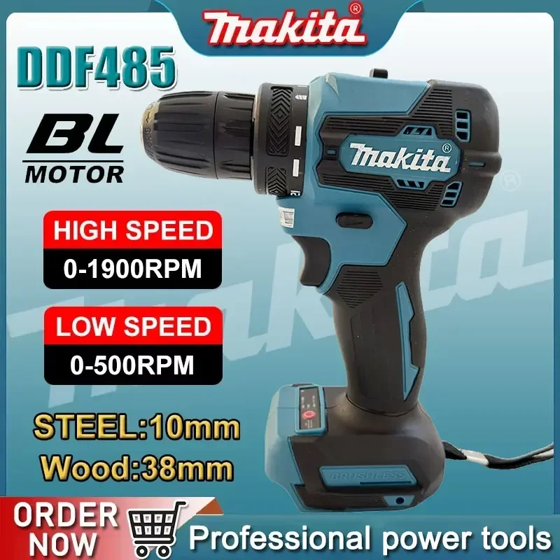 Makita DDF485 10MM LXT Compact Cordless Tool Multi-function Screwdriver Impact Brushless Drive Rechargeable Brushless Drill