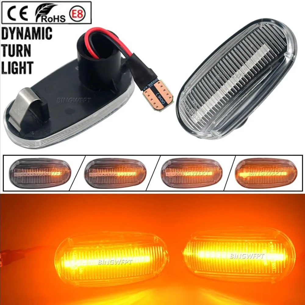 Sequential Flashing LED Turn Signal Side Marker Light Blinker For Alfa Romeo Mito 147 GT 147 pre-facelift For FIAT Bravo II MK2