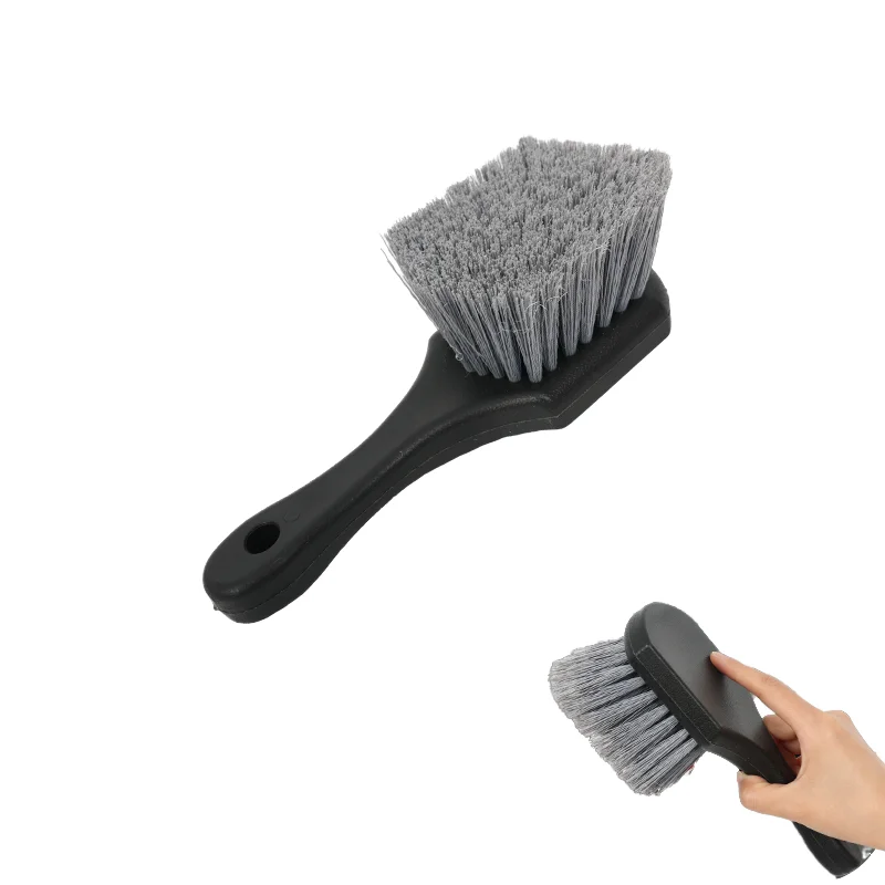 Multi Functional Long Handle Black Car Wheel Hub Tire Cleaning Brush view 4