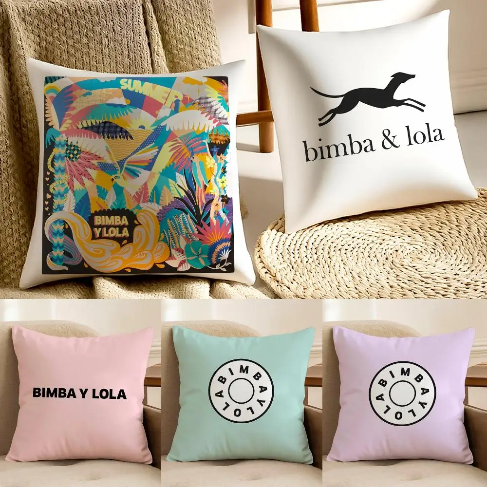 Fashion brand BIMBA Y LOLA Cushion Cover Faux fur decorative Dark academia style Cat scratching post Rustic Spa pillow cover