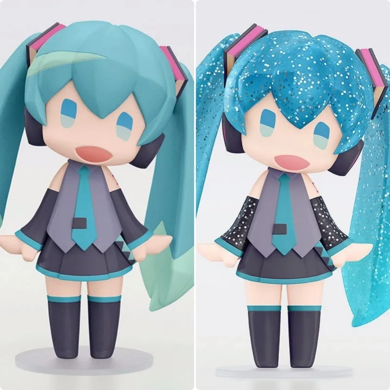 Original GSC HELLO Hatsune Miku Kagamine Rin Kagamine Len Q Version Anime Action Figures Toys for Boys Girls Kids Gift