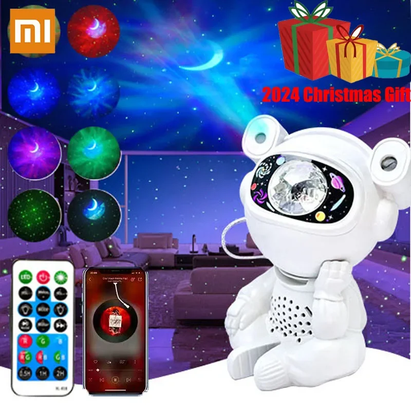 Xiaomi Astronaut Galaxy Star Projector Night Light LED RGB Lamp With Bluetooth Speaker For Room Decor Children Christmas Gift