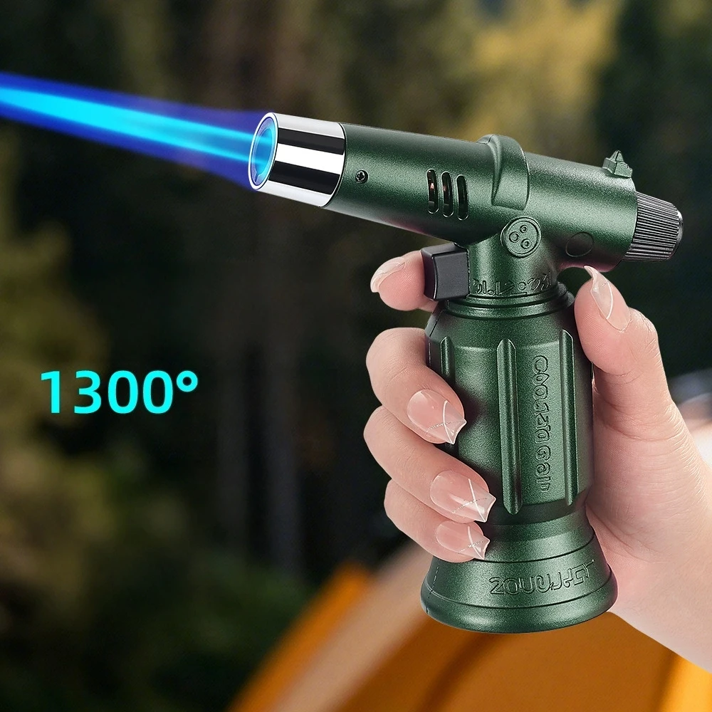 

Ветрозащитная высокотемпературная газовая горелка-зажигалка с возможностью перевернутого использования, портативная ручная горелка, зажигалка для барбекю и кухни на открытом воздухе