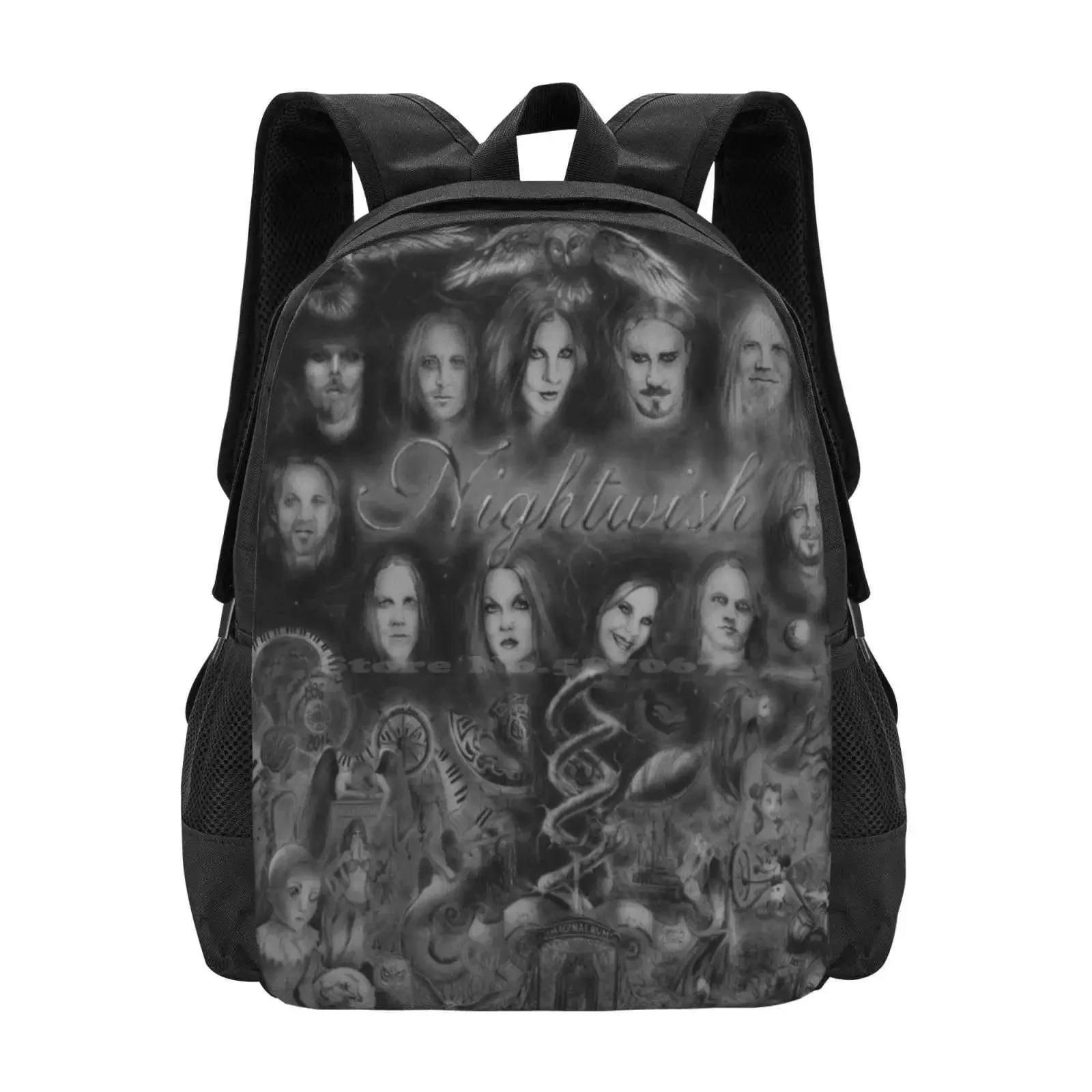 20 Years Of Nightwish Pattern Design Bagpack School Bags Nightwish Finland Metal Music