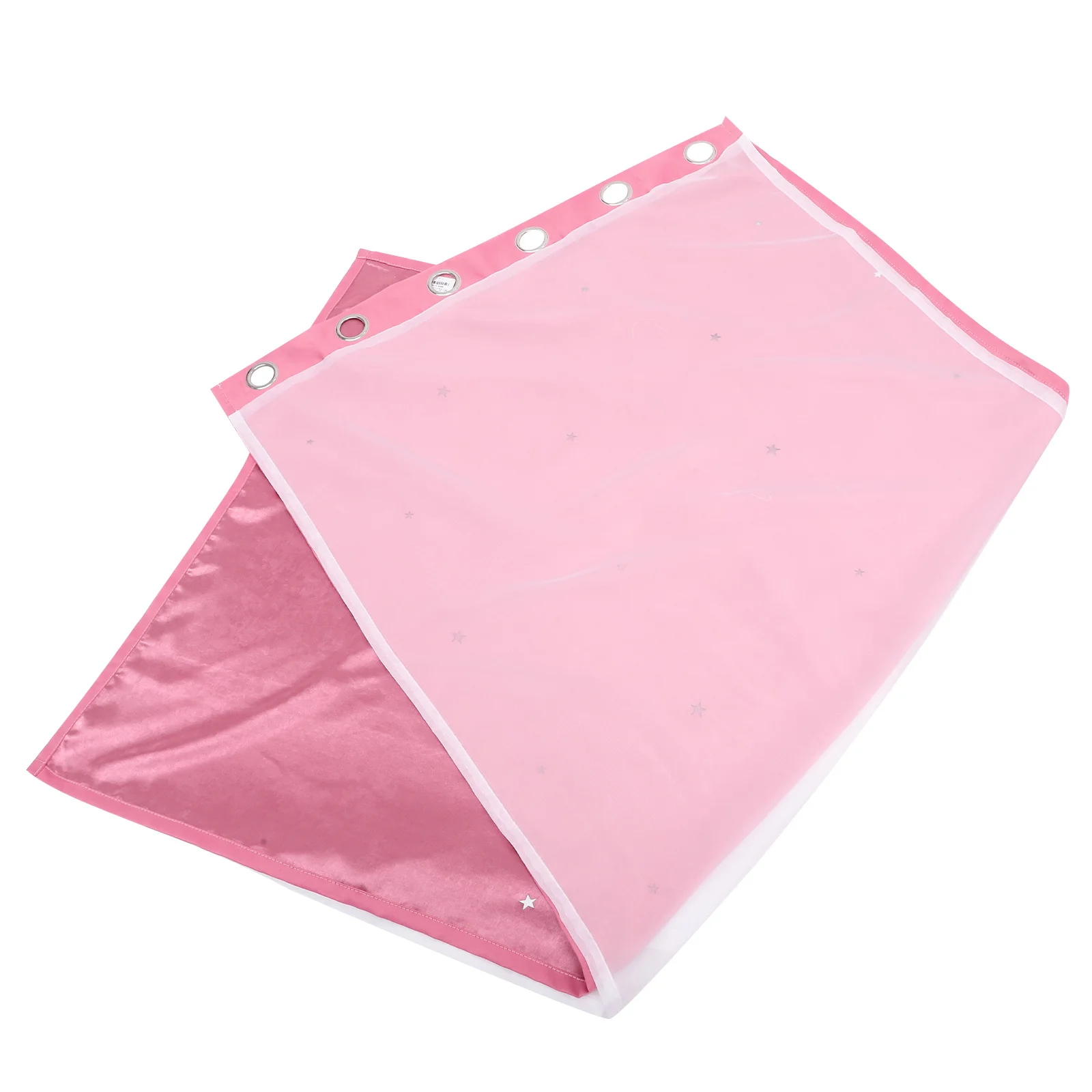 Tirai Jendela Gaya Putri Pola Bintang Lapisan Ganda Penghalang Cahaya Untuk Kamar Tidur Ruang Tamu Kamar Mandi