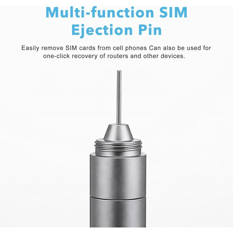 2-In-1 Double-Head SIM Card Pick-Up Pin, with Keychain Tool, Easy to Carry, for Cleaning Headphones, Mobile Phone Reset Devices view 5