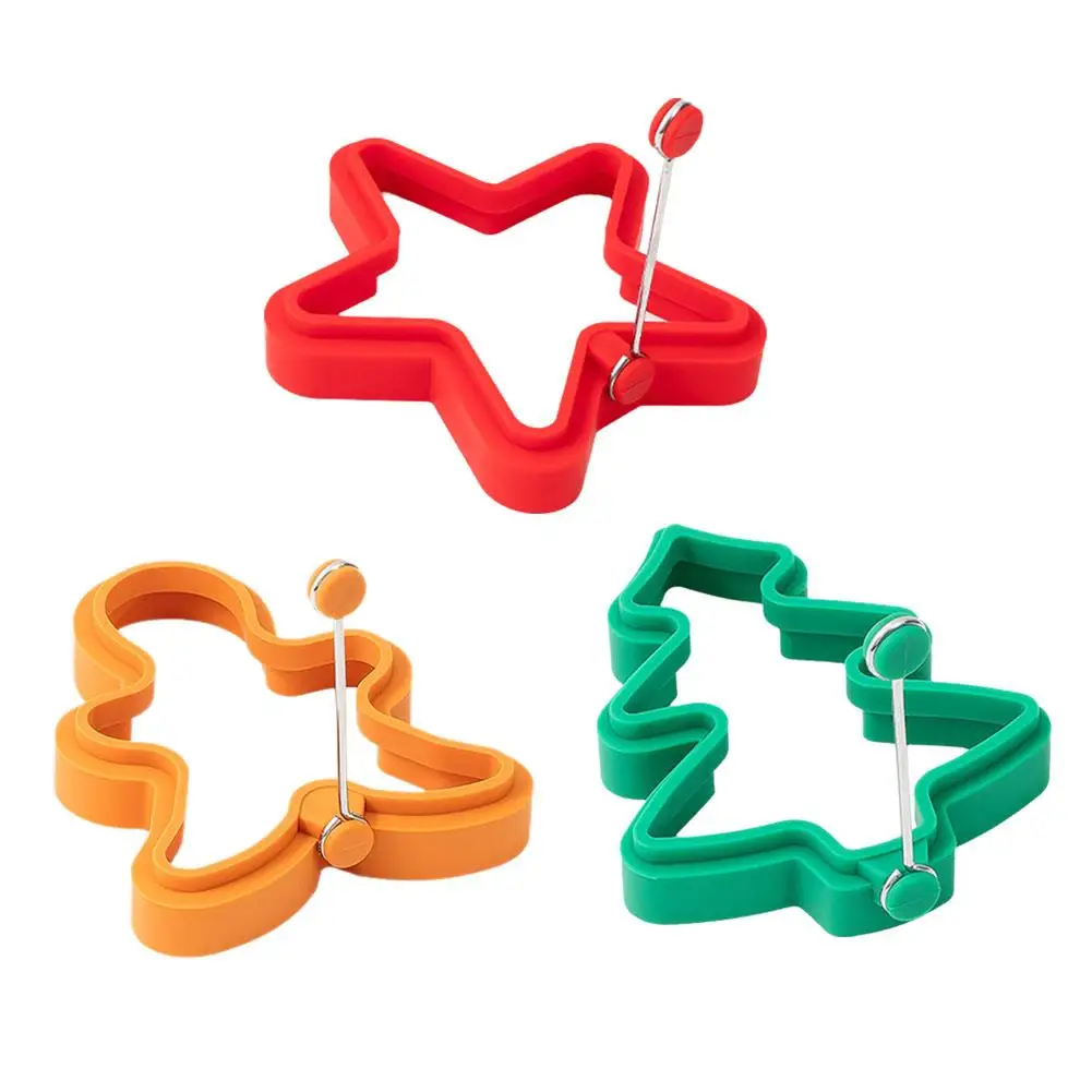 5Styles Pancake Maker Fried Egg Mold Silicone Forms Non-stick Operation Pancake Maker Omelette Mold Muffin Mold Cake Baking Tool