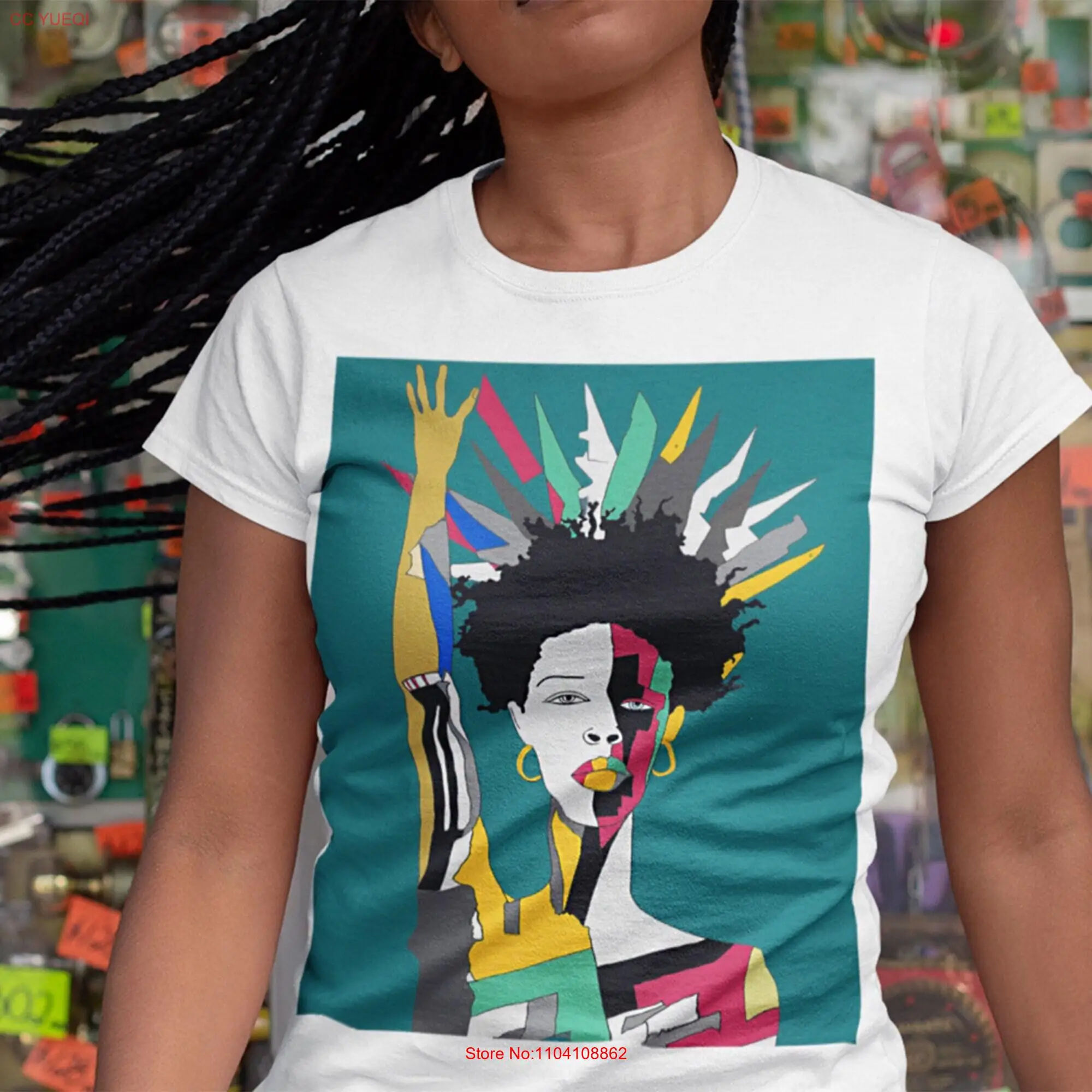 Lady Liberty Art T Shirt Statue of African American Woman NYC Iconic Sculpture Landmark Style 20 long or short sleeves