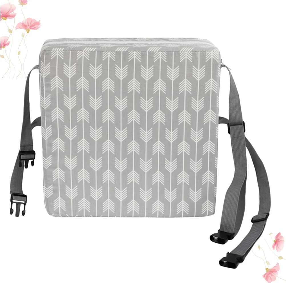 وسادة مقعد للأطفال خفيفة الوزن ومتينة لتناول الطعام ووسادة طعام للأطفال للاستخدام المنزلي والمطعم باللون الرمادي