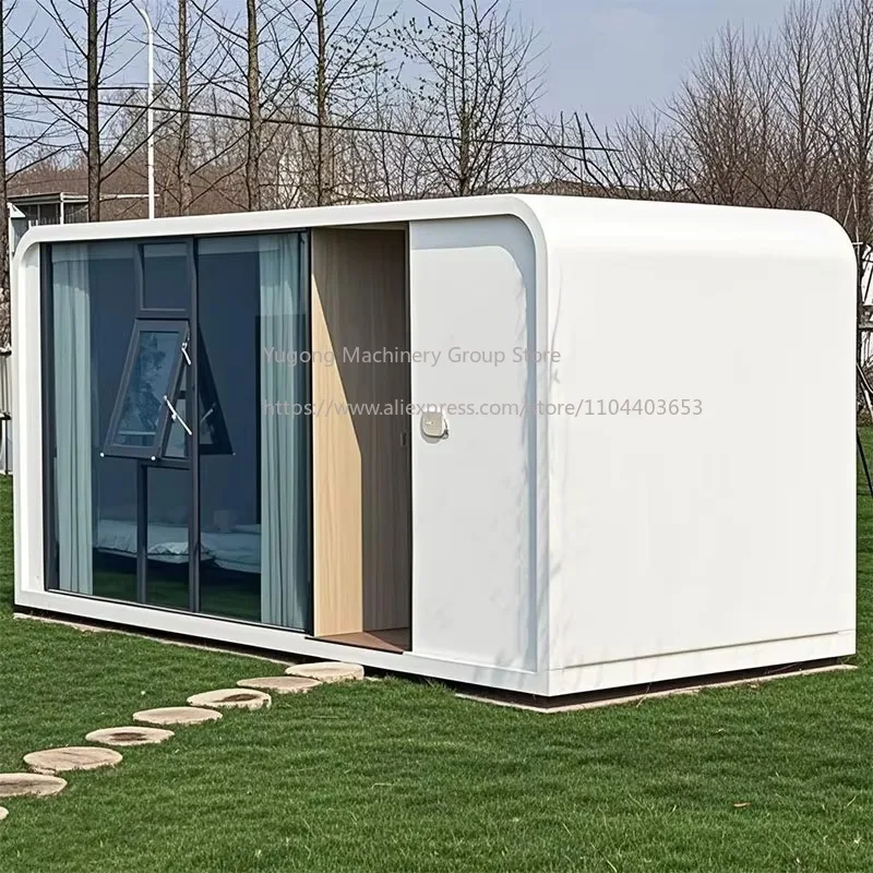 Luxury Apple Quick Setup Mobile Apple Cabin Prefab Studio with Optional Bathroom Kitchen for Backyard Office