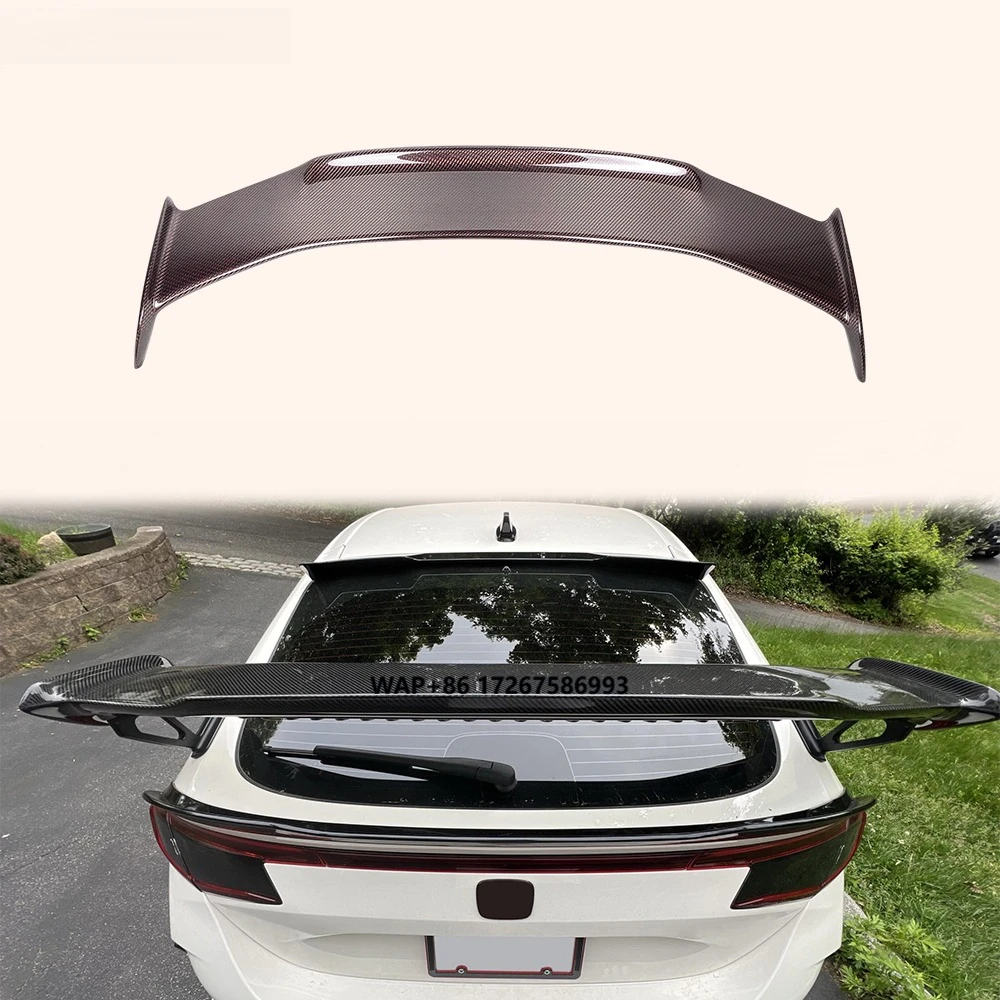 

For Type R FL5 2023-24 MD Style Dry Red Carbon Rear Trunk Spoiler