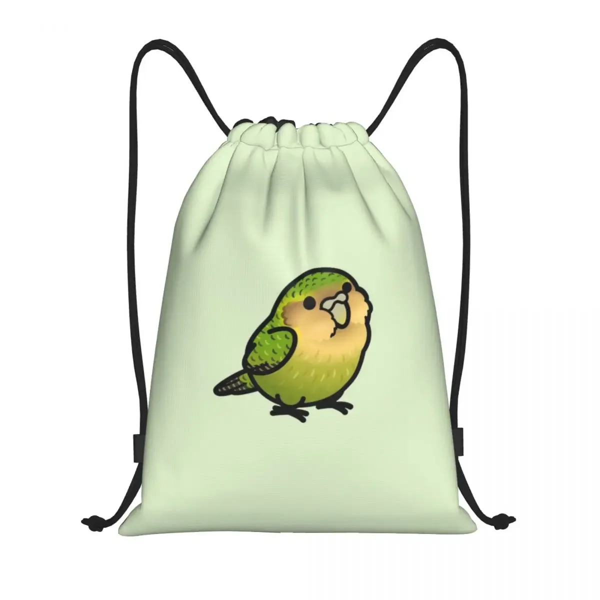 Chubby Kakapo Drawstring Backpack Sports Gym Bag for Women Men Parrot Bird Shopping Sackpack