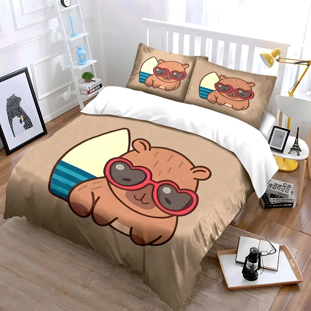 Cute Animal Surfing Set Multiple sizes kid's and adults' bedroom Exquisite 3PC bedding set, gift