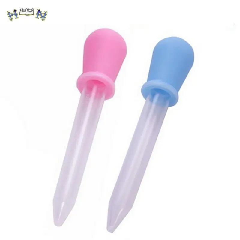 5ml/10ml Small Silicone Plastic Feeding Medicine Liquid Eye Ear Graduated Pipette Dropper For School Lab Supplies Randomly