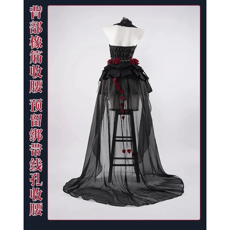 

【Wetrose】 Psychologist Cosplay Costume Everlasting Night Identity V Gothic Bride Vampire Wedding Dress Halloween Lolita