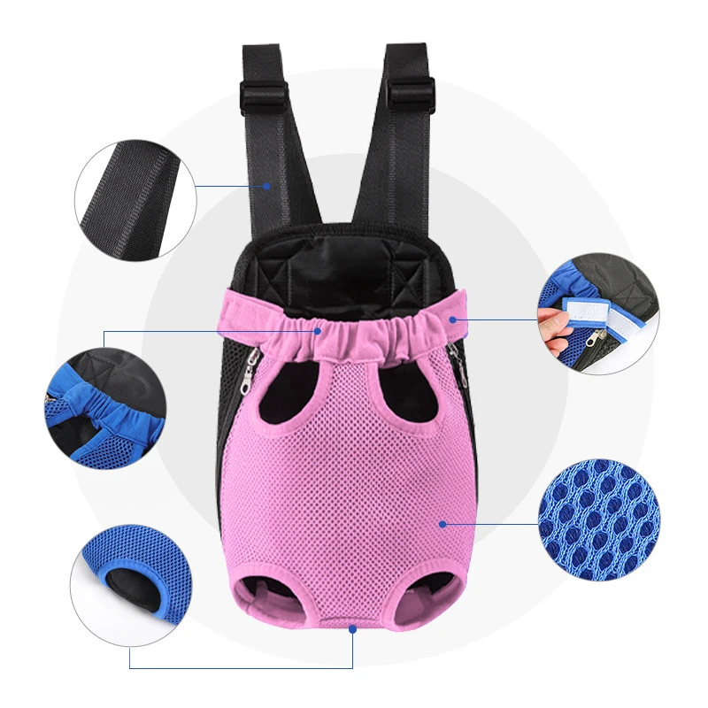 Pet Dog Carrier Backpack Portable Travel Pet Dog Carrier Backpack Mesh Carrier Front Bag for Small Dog Cats Outdoor Travel