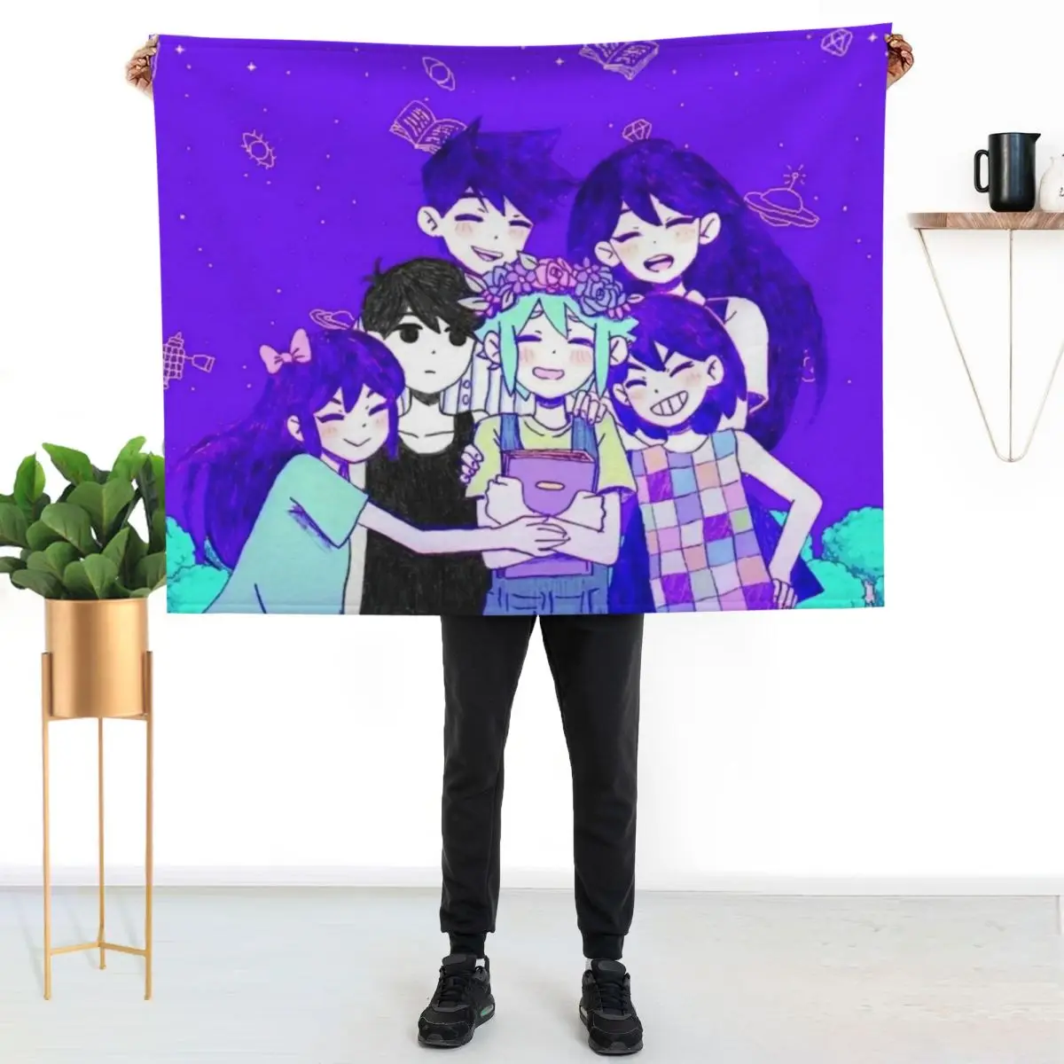 Omori and Friends Throw Blanket Reusable Durable Soft Blanket for All Seasons