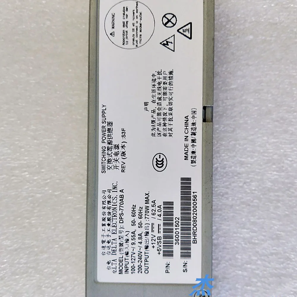 Original DPS-770AB A R515 R525 Server  Power Supply Module